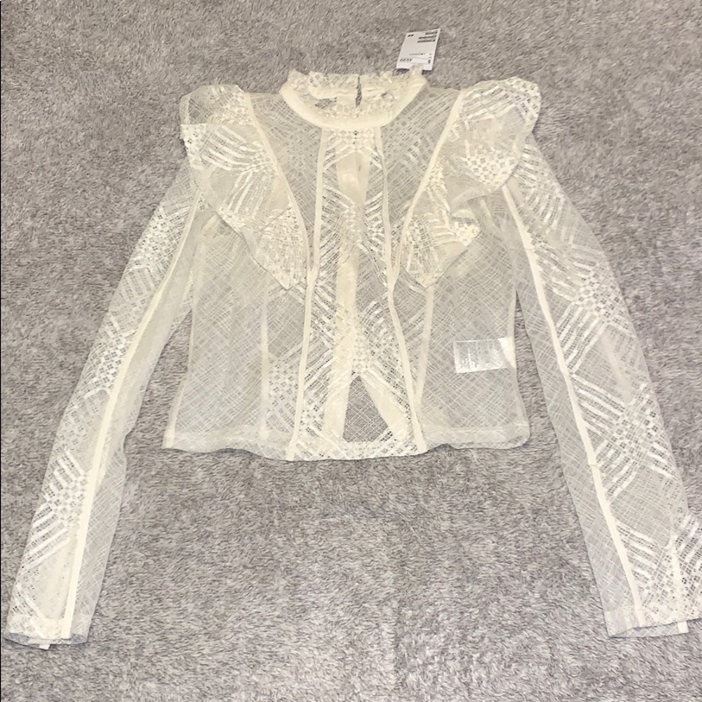 Lace long sleeve shirt